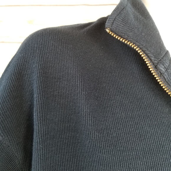 Roundtree And Yorke Men's 1/4 Zip Large Navy Blue - Picture 6 of 8